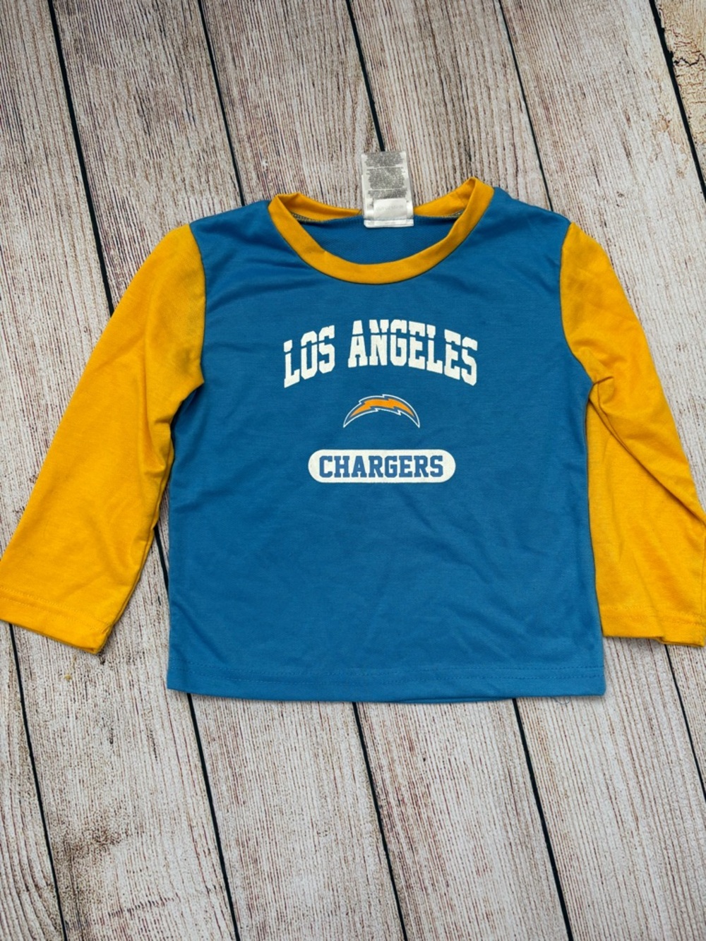 NFL Los Angeles Chargers Kids Long Sleeve Tee - Blue & Yellow